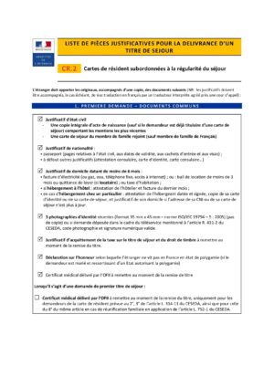 Cartes de résident subordonnées à la régularité du séjour