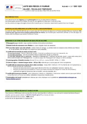 Carte de séjour RLD-UE délivrée par un autre pays de l'UE